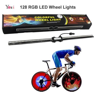 Lanterna da ciclismo multicolore Raggi Lampada per pneumatici RGB Accessori per bici Luce per motocicletta per bicicletta Luce per raggi per ruote per pneumatici